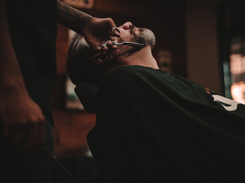 Barber at work