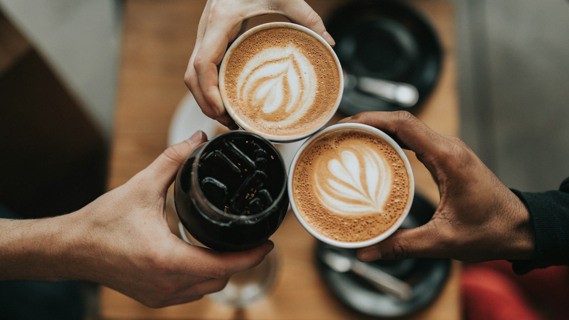 Espresso cup with roasted coffee beans