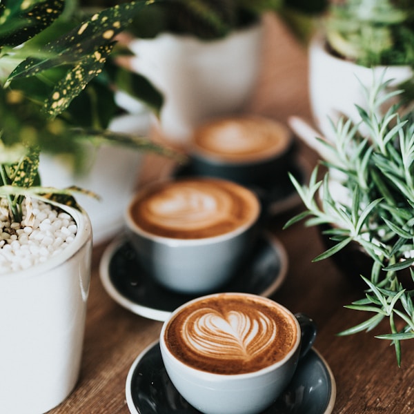 Coffee cup with latte art